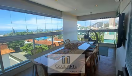 Apartamento com sacada vista mar na praia da Enseada-Guarujá/SP.