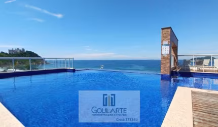 Apartamento alto padrão com sacada gourmet, 3 suítes, lazer completo no condomínio, 'vista total mar' - TOMBO - Guarujá/SP.