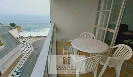 Apartamento alto padrão com 3 dormitórios sendo 1 suíte + dormitório de serviço, lazer no condomínio e sacada vista mar na praia da Astúrias-Guarujá/SP.