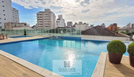 Apartamento alto padrão com sacada vista parcial mar, 3 dormitórios sendo 1 suíte, lazer completo no condomínio, na praia das Astúrias -Guarujá/SP.