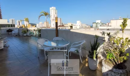 COBERTURA PENTHOUSE, 4 suítes climatizadas e área gourmet, lado praia da Enseada-Guarujá/SP.