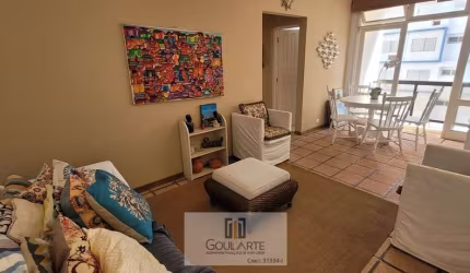 Apartamento com vista lateral mar, 2 dormitórios + 1 dormitório de serviço, PITANGUEIRAS-Guarujá/SP.
