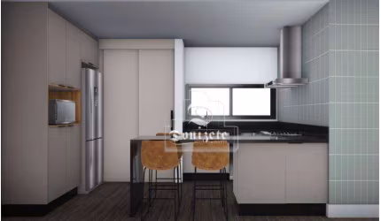 Apartamento com 2 dormitórios para alugar, 85 m² por R$ 8.808,33/mês - Jardim - Santo André/SP