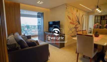 Apartamento com Sacada Gourmet  63m2a/u 2dormitórios e 1 vaga  à venda, 63 m² por R$ 586.000 - Vila Pires - Santo André/SP