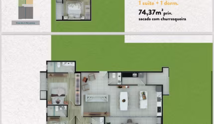 Apartamento na planta Entrega 09/25