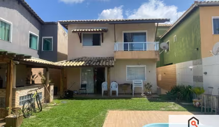 Alugo Temporada Casa Dúplex Cond. Arembepe Aquaville 4/4 -3 Suítes, Piscina Garagem, Varanda