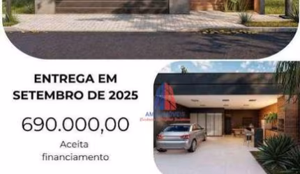 Casa com 3 dormitórios à venda, 136 m² por R$ 690.000,00 - Jardim dos Lagos - Nova Odessa/SP