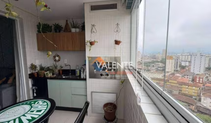 Apartamento com 3 dormitórios à venda, 85 m² por R$ 1.250.000,00 - Boqueirão - Santos/SP