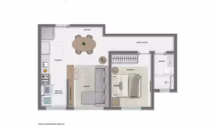 Apartamento à venda no Mirante Estoril - T3 com 1 quarto e 39m²