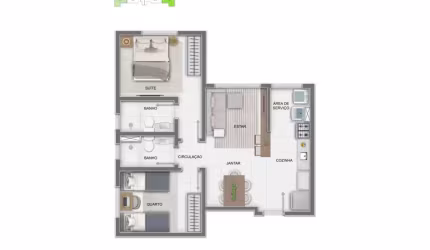 Apartamento à venda no Mirante Estoril - T4 com 2 quartos e 49m²