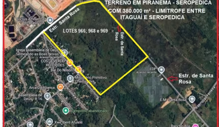 Excelenre área de 380.000 metros quadrados, em Seropédica/RJ