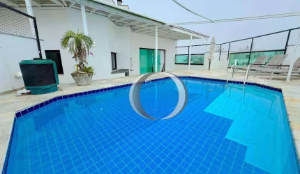 Magnifica cobertura em frente ao mar, lazer privativo, 4 vagas
