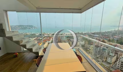 Guaruja, Enseada, Cobertura Vista Total do Mar, Prédio com Lazer Estilo Resort