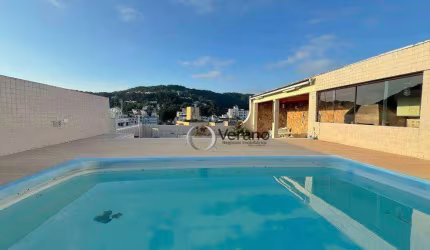 Cobertura a venda na Enseada, Guarujá, Piscina e Churrasqueira, Vista Mar