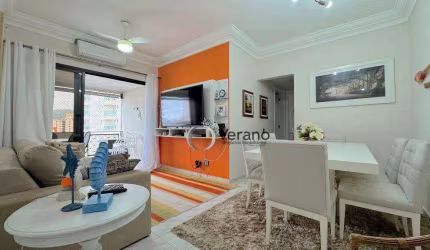 Apartamento com Vista Mar, Guaruja, Enseada, Churrasqueira na varanda, 2 vagas na garagem, lazer, portaria 24 horas e serviço de praia