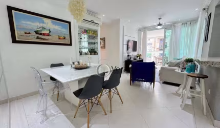 Apartamento com 3 suítes, varanda gourmet, 2 vagas à venda, 127 m² por R$ 950.000 - Enseada - Guarujá/SP