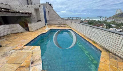 Cobertura com vista para o mar, 5 quartos, 5 vagas, piscina, espaço gourmet e sauna, à venda, 240 m² por R$ 1.300.000 - Enseada - Guarujá/SP