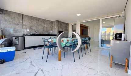 Apartamento reformado com vista mar, varanda gourmet, 3 quartos (sendo 1 suíte), 2 vagas, à venda, 105 m² por R$ 950.000 - Enseada - Guarujá/SP