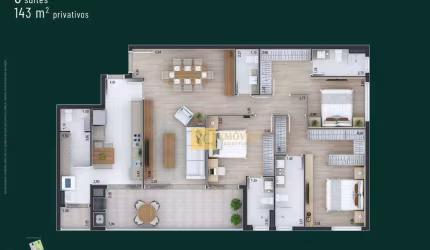 Apartamento com 3 dormitórios à venda, 143 m² por R$ 2.190.000,00 - Santo Inácio - Curitiba/PR
