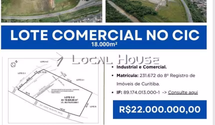 Terreno à venda em Curitiba, cidade industrial, 18.000m²