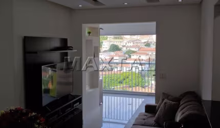 Apartamento de 2 dormitórios, churrasqueira na varanda e lazer completo, com 1 vaga.