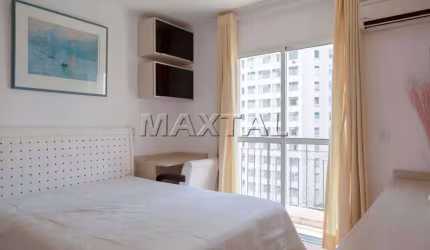 Apartamento à venda no centro de São Paulo com vista arborizada, mobiliado, Largo do Arouche.