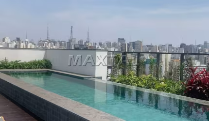 Studio para Locação com 20m² e lazer completo. Liberdade, ao lado do metrô.