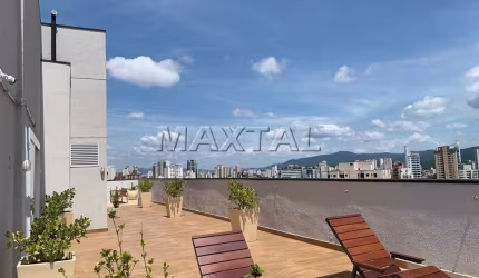 Apartamento 40,40m²  à venda na Vila Pauliceia. Com 2 dormitórios, sala com varanda, 1 vaga