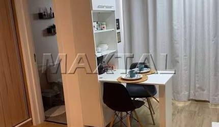 Studio mobiliado para locação em Santana, de 30m²  1 suíte e Cozinha americana.