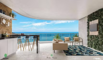 Residencial Aída Paiva, vista mar parcial na Praia do Morro - Guarapari/ES