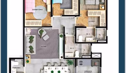 Apartamento para Venda em Jundiaí, Jardim do Lago, 2 dormitórios, 1 suíte, 2 banheiros, 2 vagas