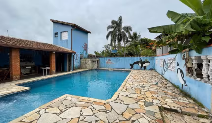 Casa lado praia no Balneário Gaivota em Itanhaém-SP
