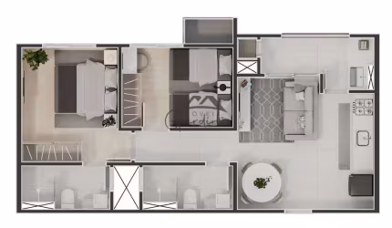 Apartamento com 2 quartos à venda na Avenida Mário Uriarte, 926, Cordeiros, Itajaí por R$ 687.247