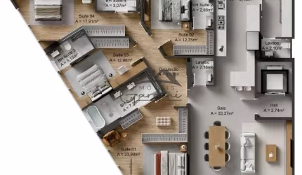 Apartamento com 4 quartos à venda na Rua Lauro Muller, 1230, Fazenda, Itajaí por R$ 4.172.665