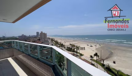 Apartamento alto padrão frente mar com 3 dormitórios sendo 2 suítes à venda, 110 m² por R$ 980.000 - Maracanã - Praia Grande/SP