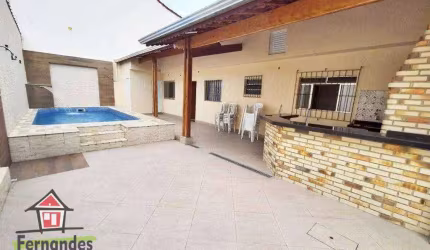 Casa isolada  com  piscina 2 quartos à venda, 172 m² por R$ 560.000  Balneário Japura  Praia Grande SP