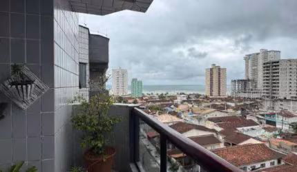 Apartamento vista mar perto da praia com 2 dormitórios à venda, 96 m² por R$ 380.000 - Caiçara - Praia Grande/SP