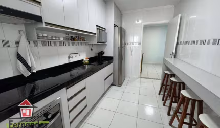 Apartamento mobiliado próximo da praia com 2 dormitórios à venda, 90 m² por R$ 650.000  Guilhermina  Praia Grande SP