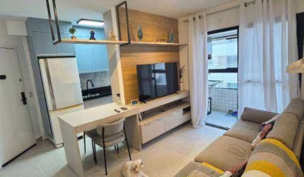 Belíssimo apartamento mobiliado 1 dormitório lateral mar para alugar defivitivo pacote por R$3.200,00 Vilamar em Praia Grande/SP.