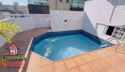 Cobertura com piscina 3 dormitórios à venda, 229 m² por R$ 1.500.000  Canto do Forte  lado praia Praia Grande SP
