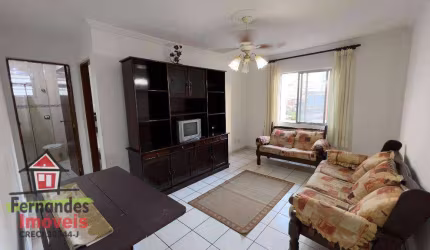 Apartamento semi-mobiliado com 1 dormitório para alugar definitivo pacote, 50 m² por R$ 1.750/mês - Canto do Forte - Praia Grande/SP