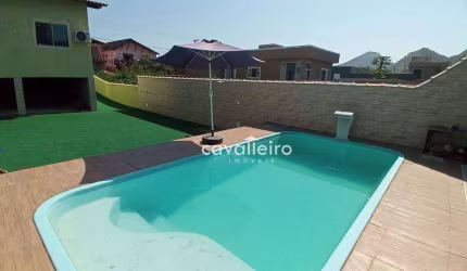 Casa em Condomínio Fechado, com 120 m², 3 quartos sendo 1 suíte, Área Gourmet, Piscina, Salão de Jogos, à venda por R$ 680.000 , Inoã - Maricá/RJ