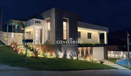 Casa  IMPONENTE,  no Cond. Pedra de Inoã,  3 Quartos (sendo 1 suíte com closet)  por R$ 1.190.000,00 - Cajueiros (Itaipuaçu) - Maricá/RJ