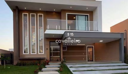 LUXO E CONFORTO EM CASA MODERNA C/ PISCINA, ÁREA GOURMET &amp; 3 QUARTOS, ALPHAVILLE - MARICÁ-RJ