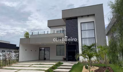 CASA MOBILIADA COM PISCINA, SAUNA, ÁREA GOURMET, HIDRO &amp; 4 QUARTOS NO ALPHAVILLE MARICÁ 1!