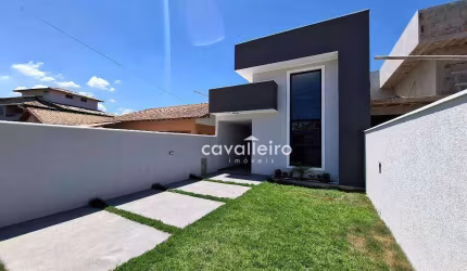 Casa em estilo moderno com 02 quartos, sendo 01 suíte no Jardim Atlnatico leste - Maricá - RJ