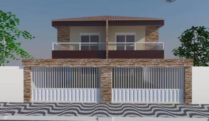 Sobrado 03 dormitórios, suite, novo, lindo, Vila Guilhermina, Praia Grande