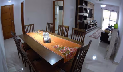 Apartamento 3 dormitórios Mobiliado com terraço Gourmet, 121 m², R$699 mil, Aviação, Praia Grande/SP