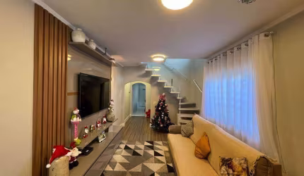 Sobrado 3 dormitórios, 140 m², R$ 960 mil, Forte, Praia Grande/SP