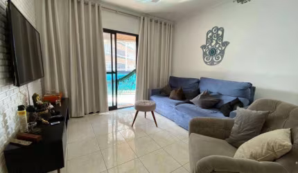Apartamento 3 dormitórios, 93 m², R$ 480 mil, Caiçara, Praia Grande/SP